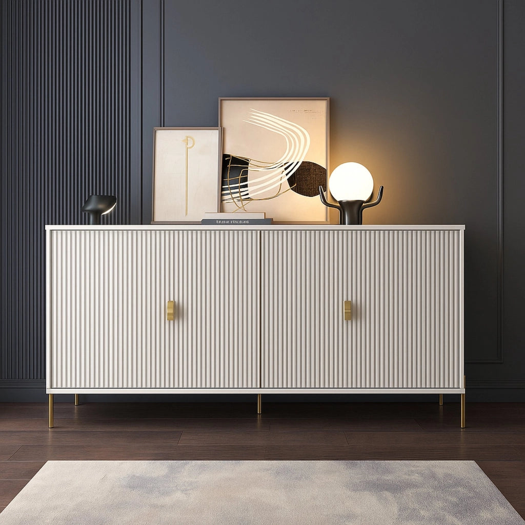 Madia Parenti, Credenza Cassetti, 203x49x83h cm Beige