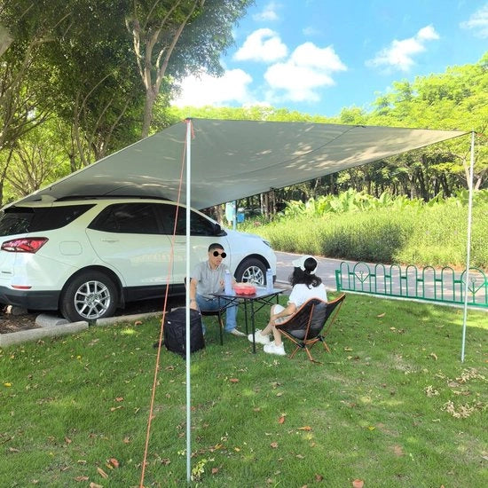 Tela impermeabile per lettini da campeggio - 3x3 tenda con anelli - ombrellone rettangolare per ombra e protezione
