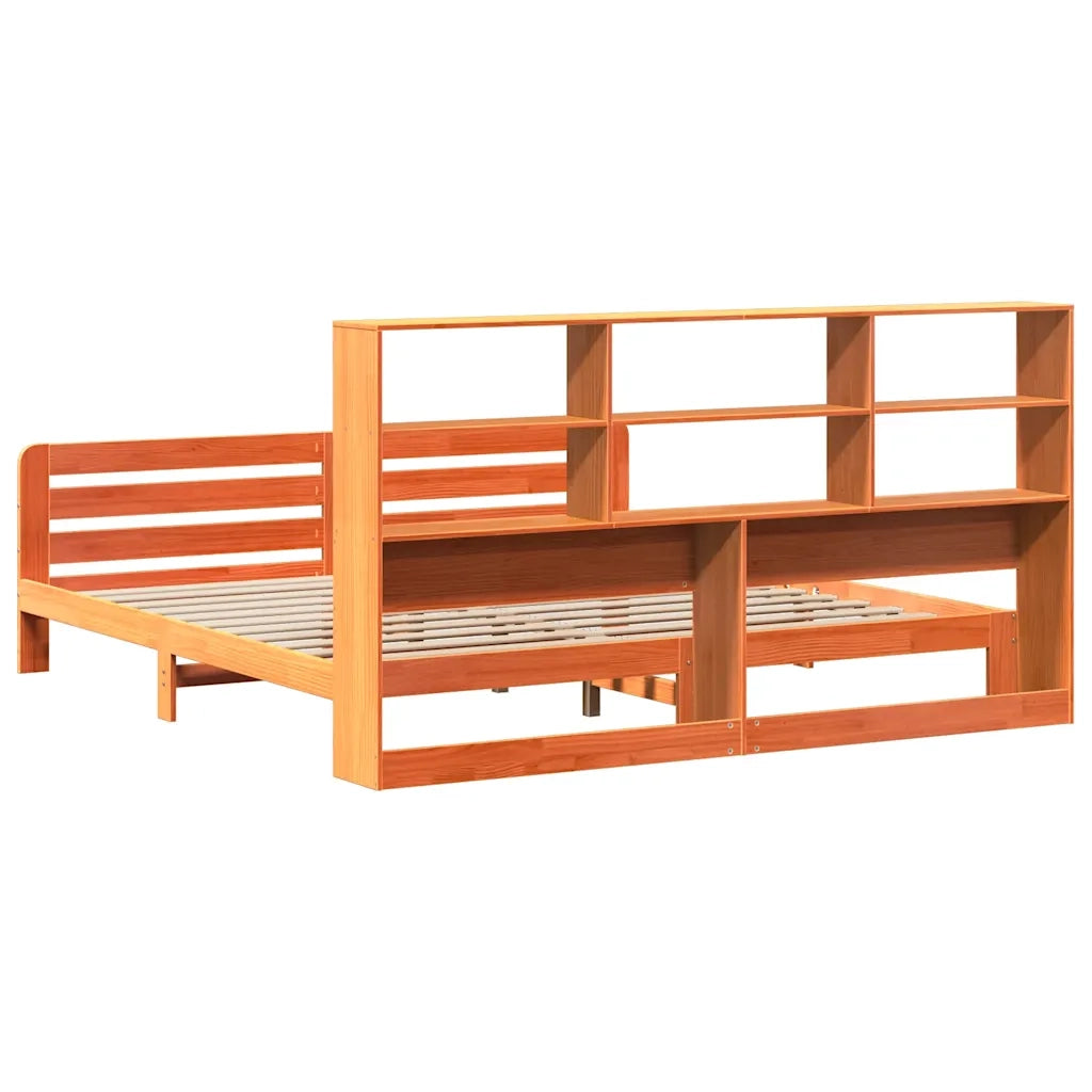 Giroletto senza Materasso Marrone Cera 180x200 cm Legno di Pino 3309934