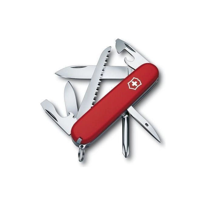 Victorinox 14613 Hiker Coltello Multiuso 13 Funzioni con Lama Grande Sega per Legno e Cacciavite a Croce colore Rosso