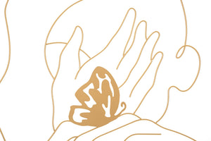 Pannello da Muro Hands on Face 60x1x80 cm in Ferro