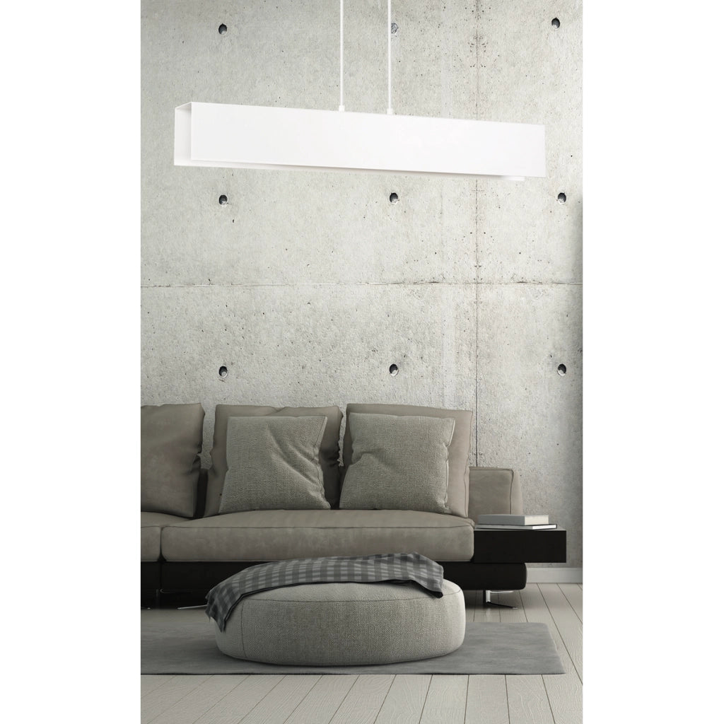 Lampada a sospensione GENTOR in acciaio bianco opaco