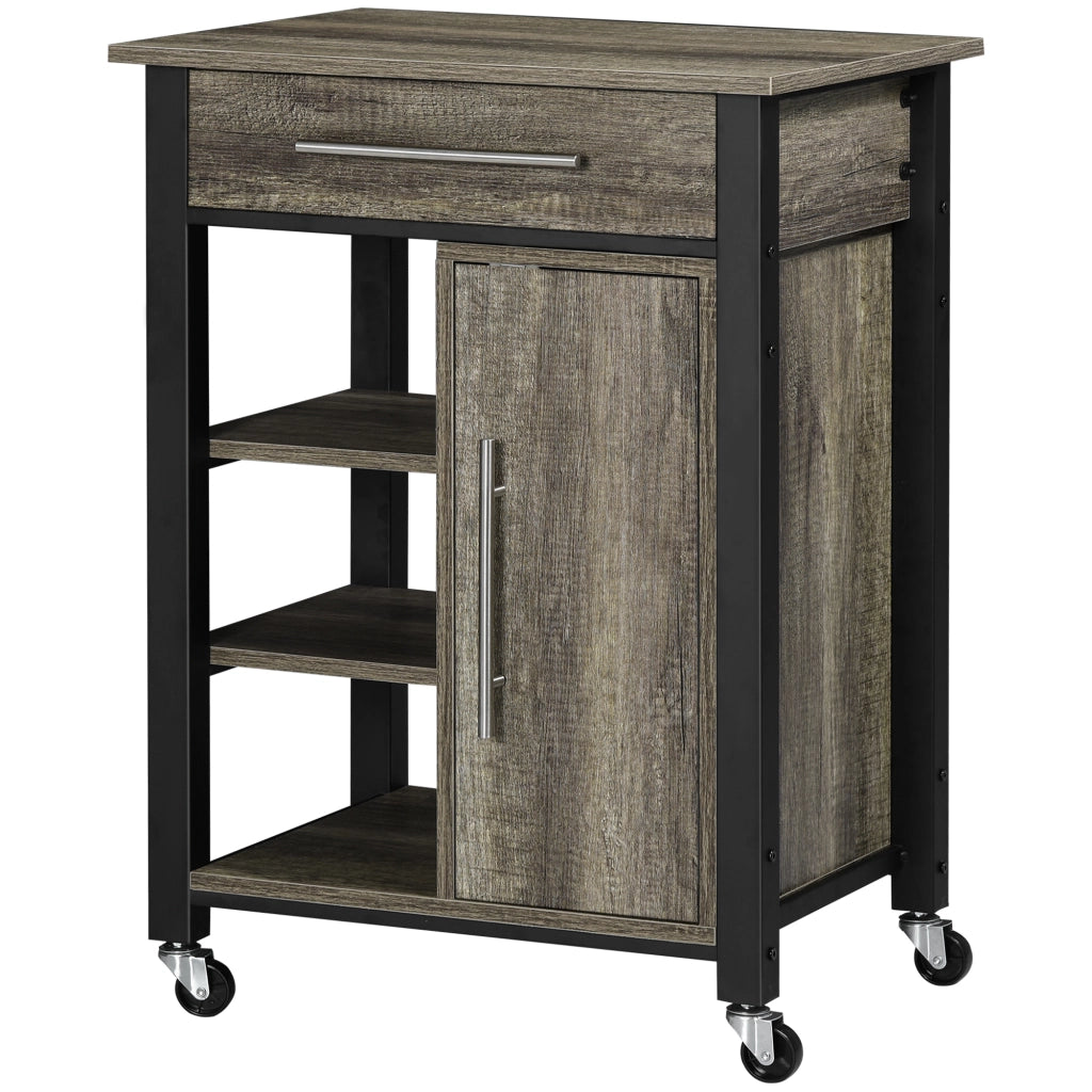 Armadio Mobile da Cucina con Cassetto e Mensole ¨C zephmum ¨C Quercia, 60x50x84.5cm