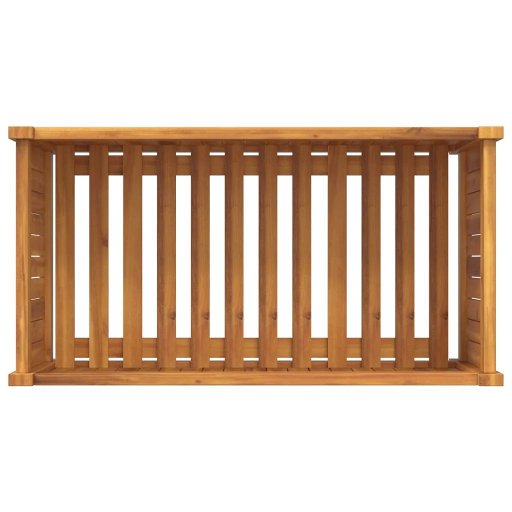 Aiuola rialzata/fioriera con rivestimento 80 x 42 x 40 cm legno massello di acacia marrone 02_0038144
