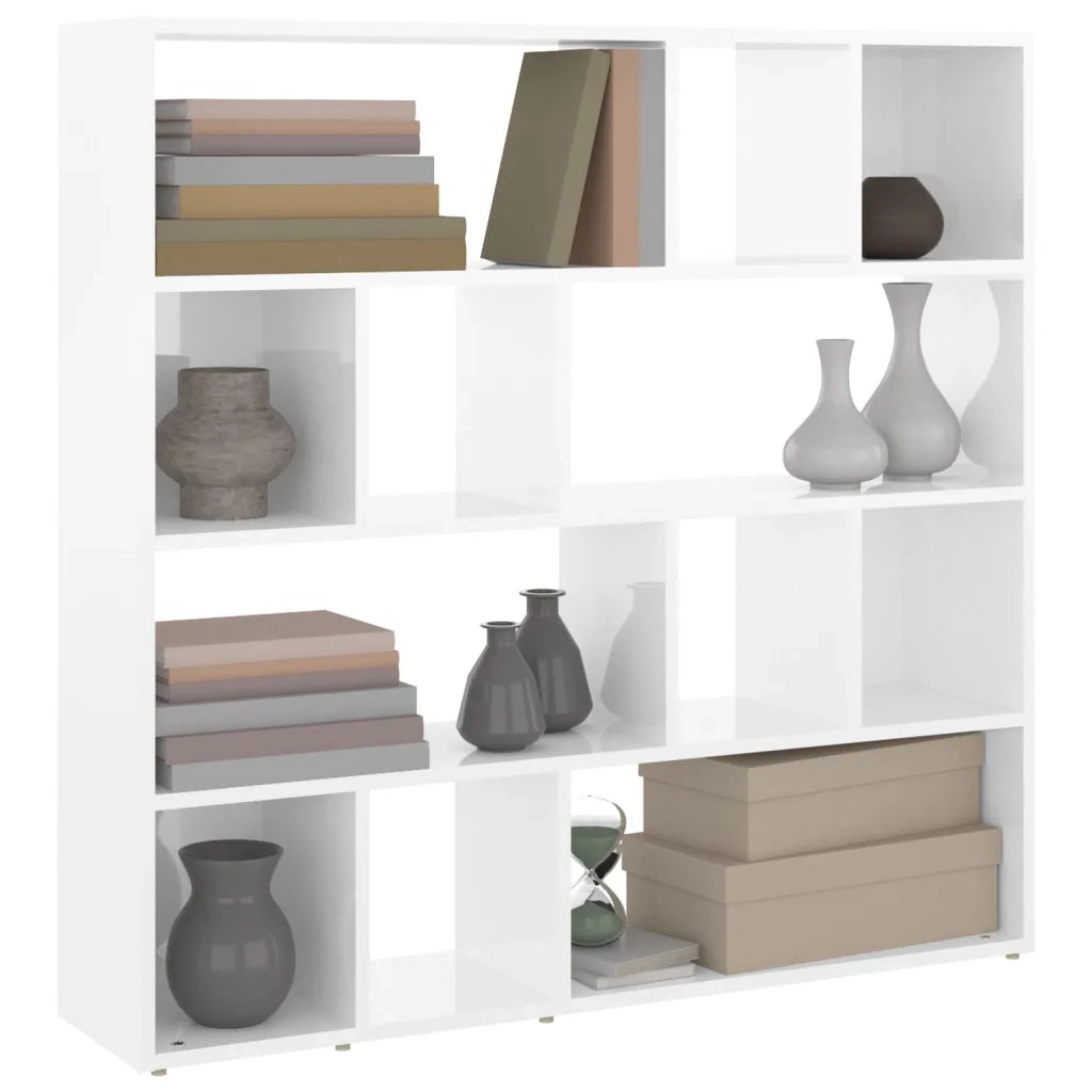 Libreria/Divisorio Bianco Lucido 105x24x102 cm 823247