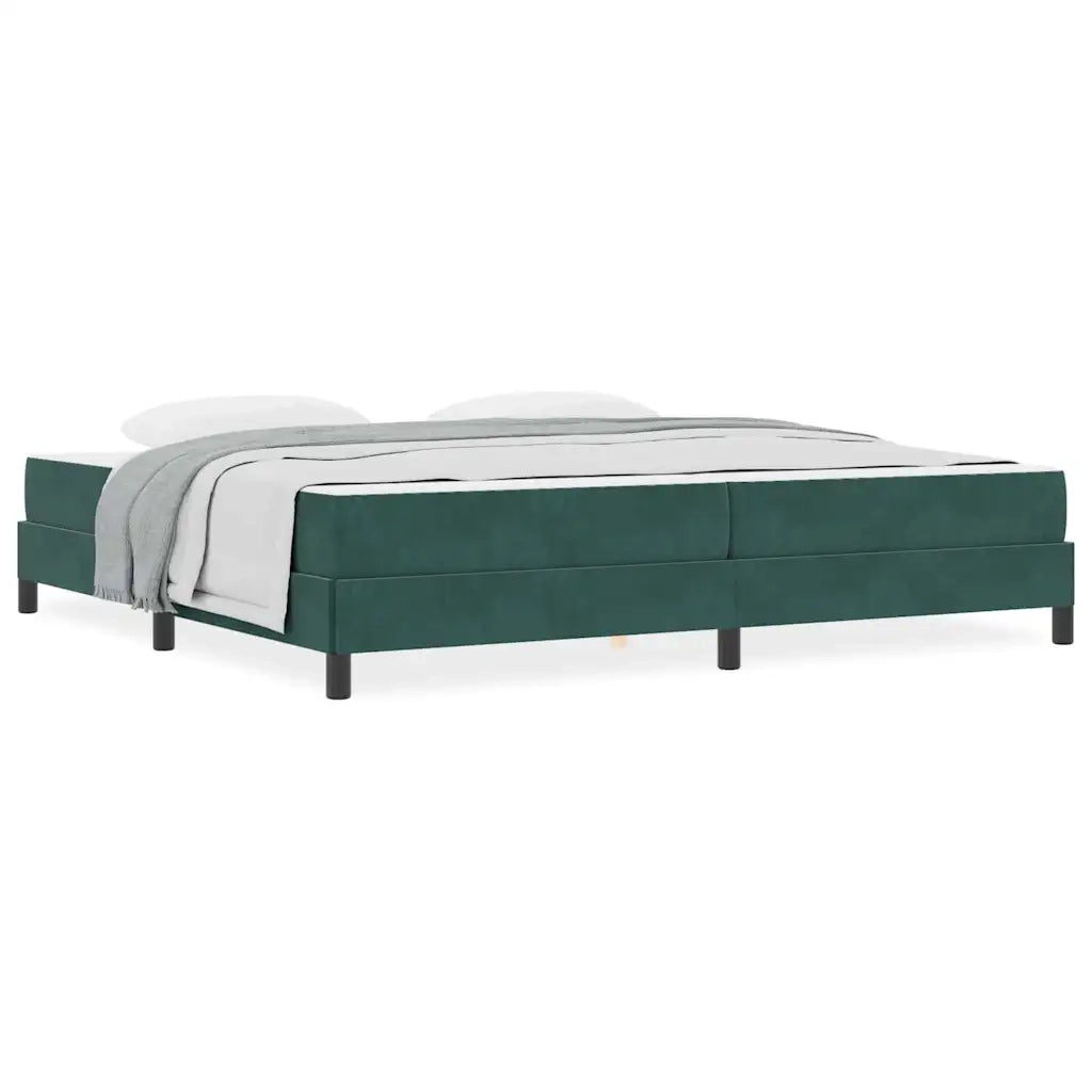 vidaXL Letto box spring con materasso Verde Scuro 200 x 210 cm Velluto
