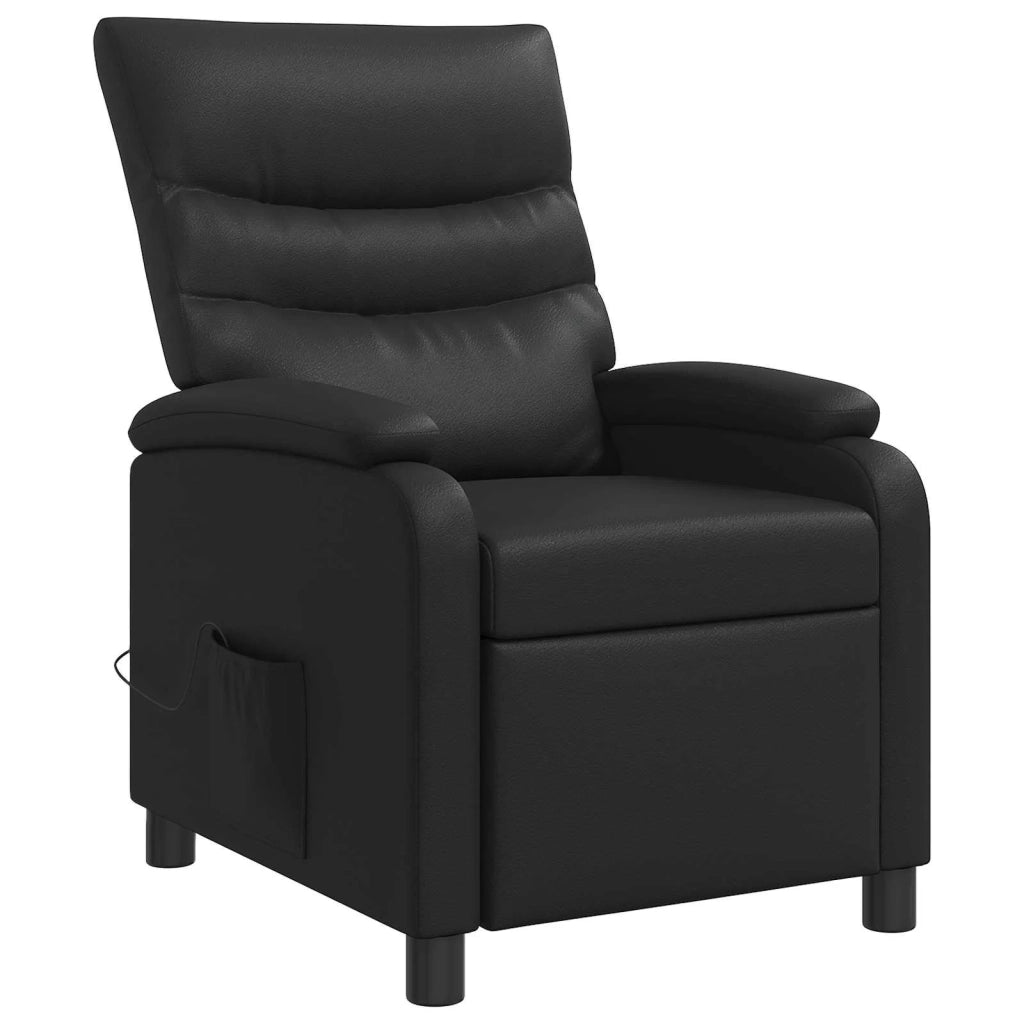 Divano Sedia-Poltrona Massaggiante Nero Similpelle 246217