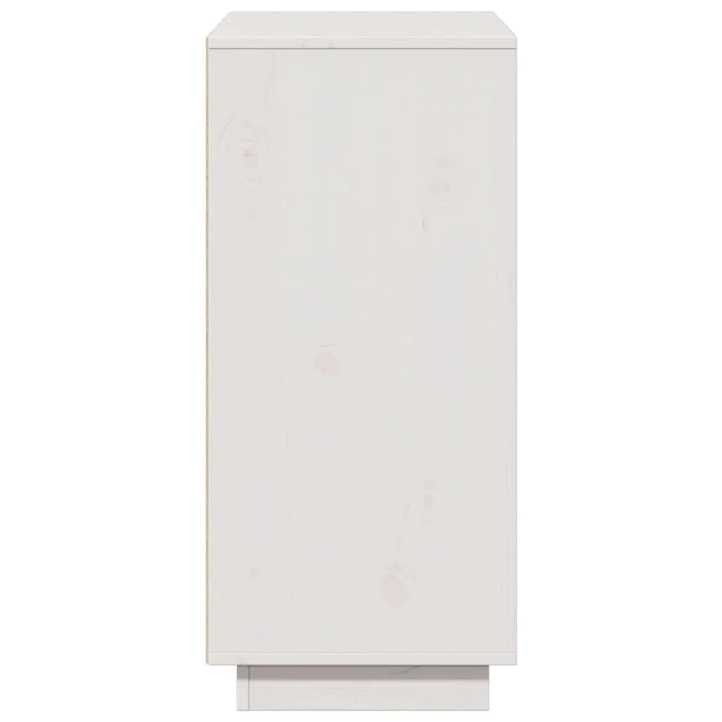 Buffet credenza cassettiera armadio mobile contenitore organizer per cucina soggiorno salotto 60 x 34 x 75 cm legno massello di pino bianco 02_0030347