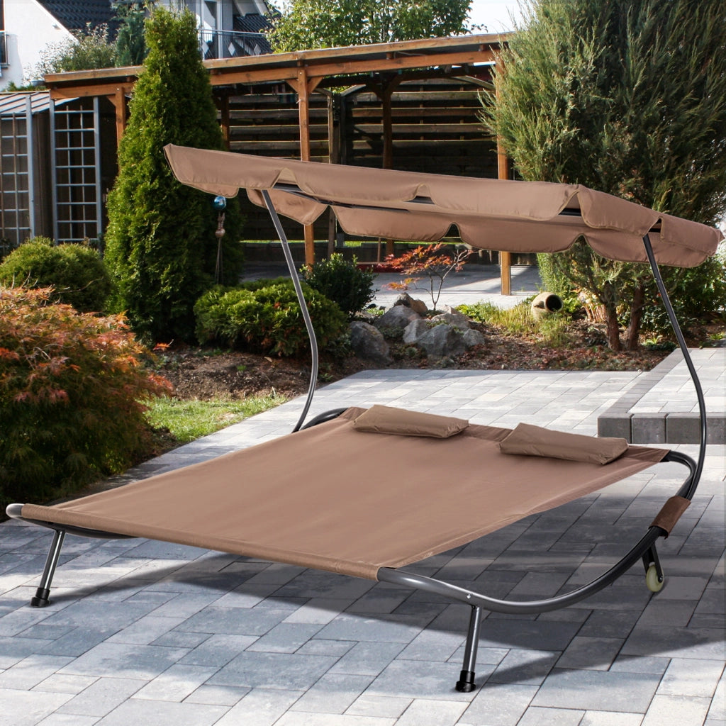 Letto Matrimoniale Parasole Regolabile ¨C zephmum ¨C Marrone 200x175x134 cm