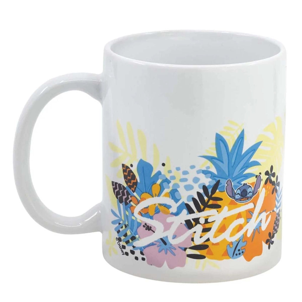 Tazza in ceramica 325 ml Adattamento Collezione Stitch Ananas Bianco Disney