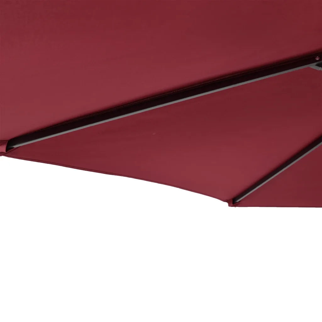 Ombrellone Giardino-Ombrello da Balcone con Palo Acciaio Rosso Bord¨° 225x225x212 cm