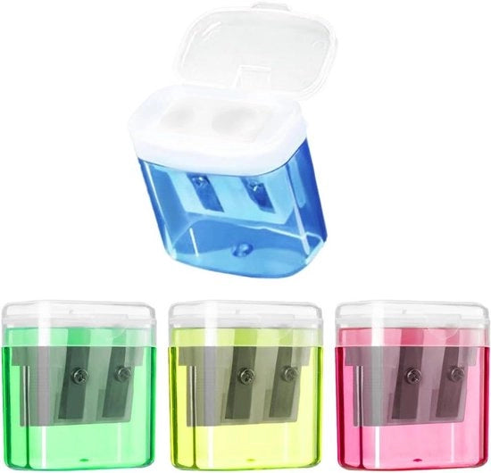 Set di 4 Puntaspilli in 4 Colori per Bambini - Con Fori Doppii