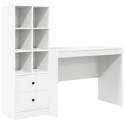 Scrivania | Tavolo da Ufficio con cassetto 2 pz Bianco