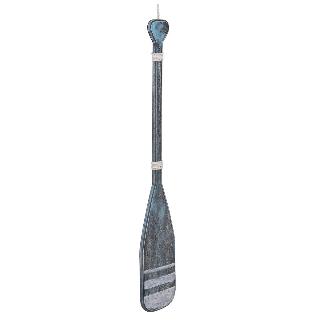 Figura decorativa a forma di remo in legno blu 17x2x97h cm