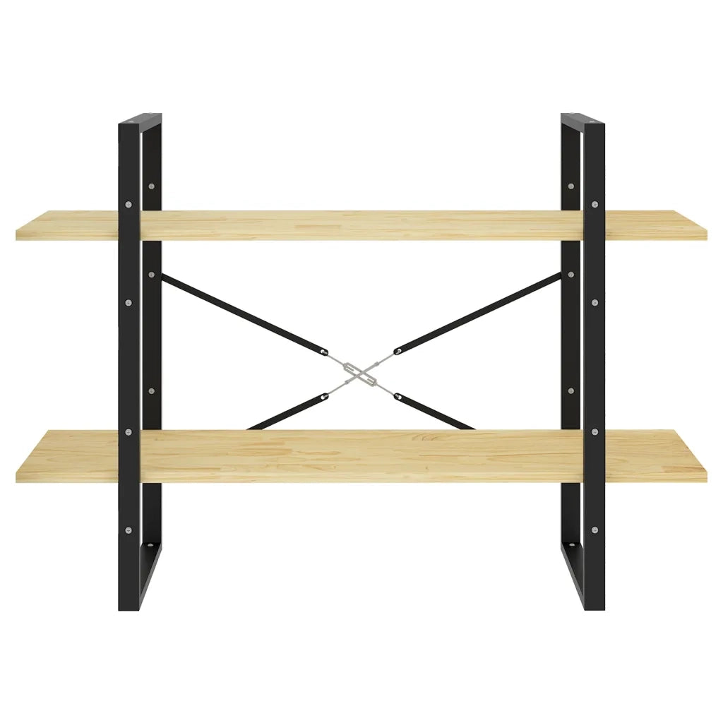 Libreria a 2 Ripiani 100x30x70 cm in Massello di Pino cod mxl 18567