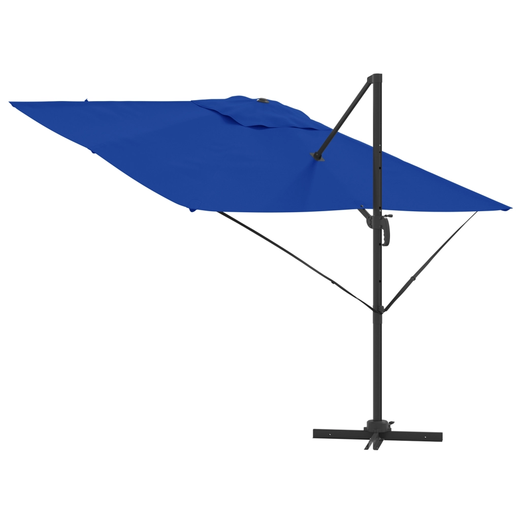 Ombrello da Patio Blu Azzurro Alluminio, Poliestere 3m