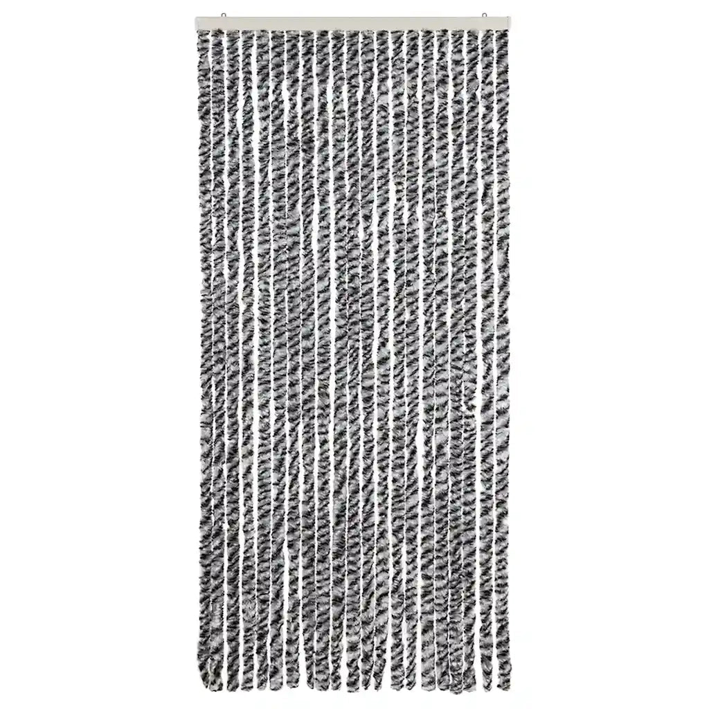 Tenda Antimosche Grigia Nera e Bianca 90x200 cm in Ciniglia CFW6407156