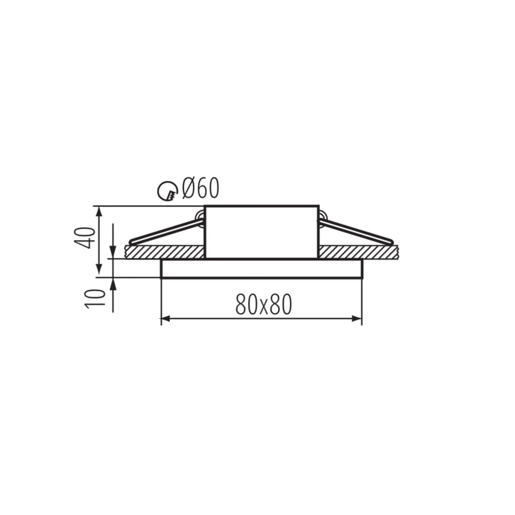 Plafoniera da incasso Kanlux FLINI 33121 bianca IP44