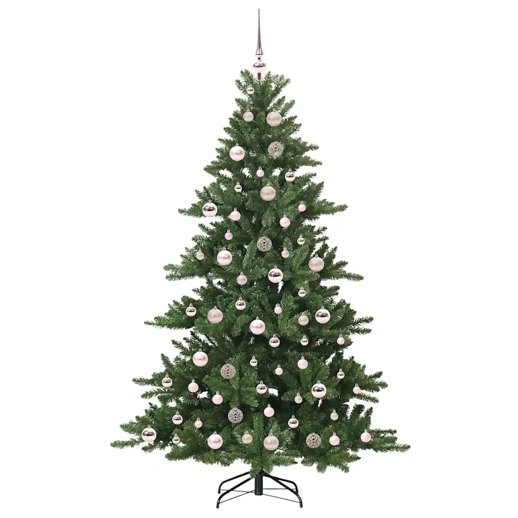 Albero di Natale Artificiale con Rami Pieghevoli Verde 180 cm