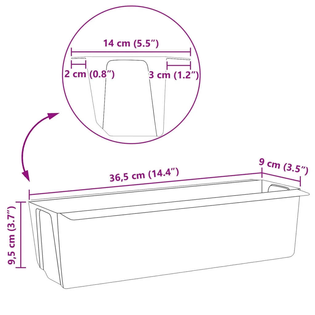 Fioriere per Euro pallet 12 pcs Verde 36 x 13,5 x 9,5 cm 42037204