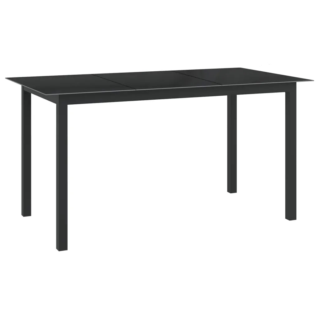 Set Mobili da Pranzo per Giardino 7 pz in Alluminio Antracite cod mxl 35711