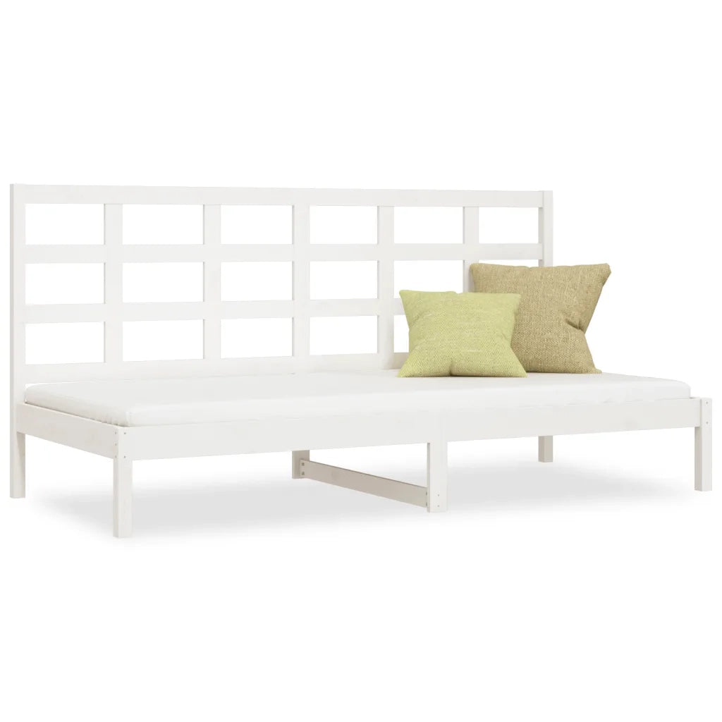 Dormeuse senza Materasso Bianca 80x200 cm Legno Massello Pino 3108208