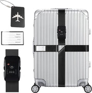Cintura portacarta con numerale e lucchetto con 2 etichette personalizzabili - nero - accessori di viaggio