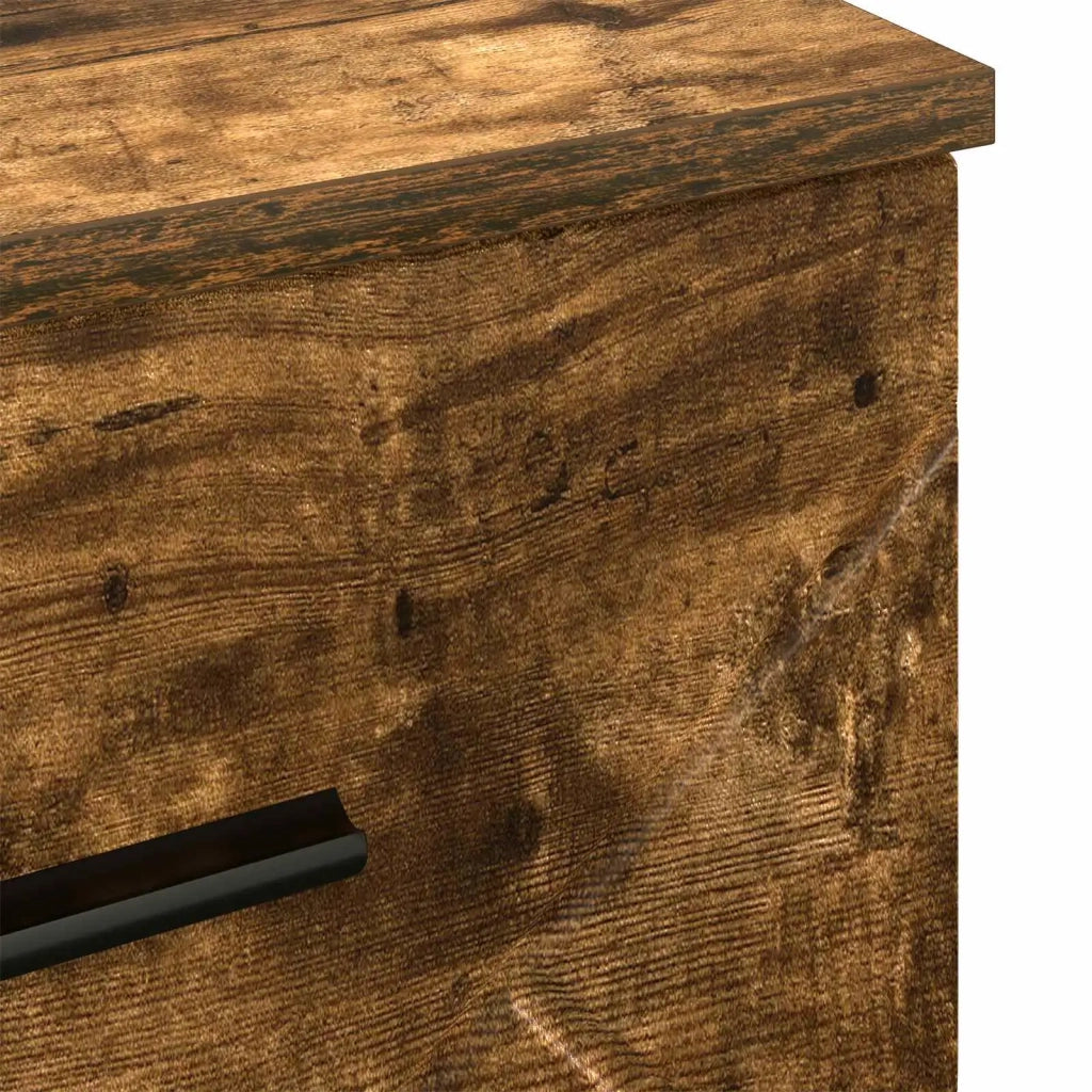 Armadio da Notte Rovere fumo 38 x 38 x 66 cm Legno multistrato 883379