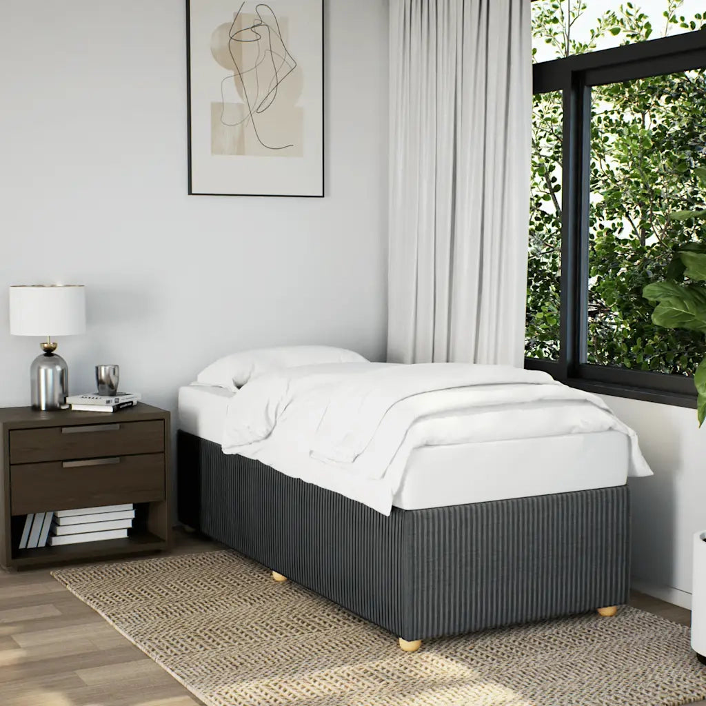 Giroletto senza Materasso Grigio Scuro 90x190 cm Tessuto 3284901