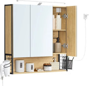 Cassa da bagno - illuminazione LED - compacta soluzione di archiviazione - 14,5 x 70 x 70 cm