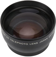 Teleobiettivo 2X di ingrandimento - Convertitore di obiettivo in alluminio - Obiettivo per fotocamera - Schiacciante preciso - Adatto per obiettivi da 49mm - Assistenza clienti 24/7