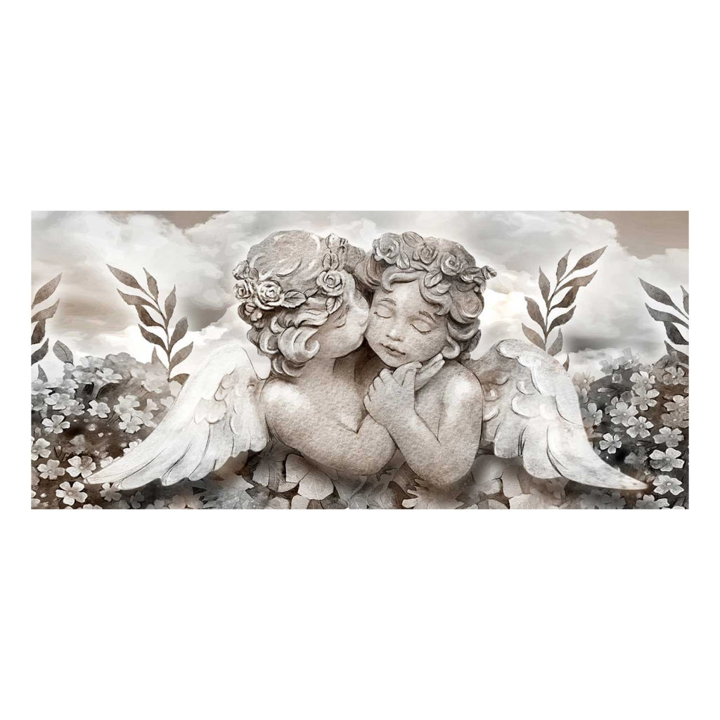 QUADRO TELA  PICTURES ANGELS IN FLOWERS MIX 122x52 CM