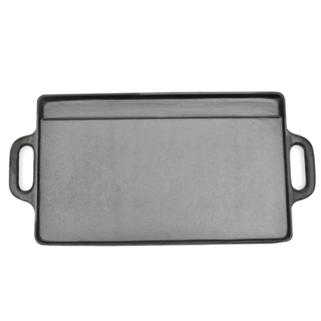 Set Padella e Griglia in Ghisa Reversibile 2 pz 38x23 cm