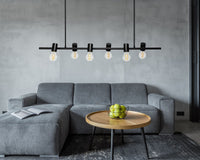 Lampada Da Soffitto Pensile Industrial Nero APP480-6CP