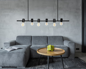 Lampada Da Soffitto Pensile Industrial Nero APP480-6CP