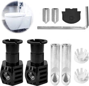 Set di fissaggio wc universale - Materiale: plastica e acciaio - Facile da installare - Fissaggio stabile - Fissaggio wc per toilette da parete