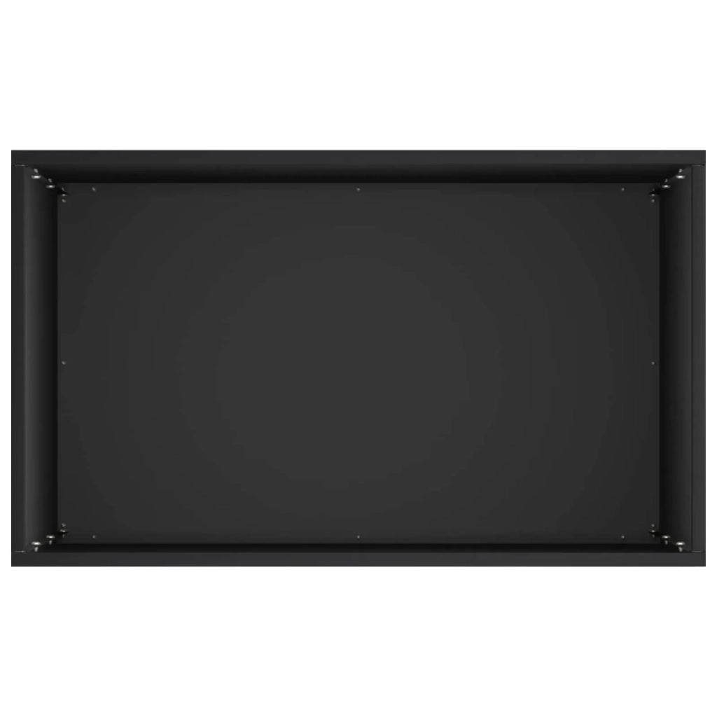 Vaso da giardino Nero 50 x 30 x 75 cm Acciaio laminato a freddo 8005540
