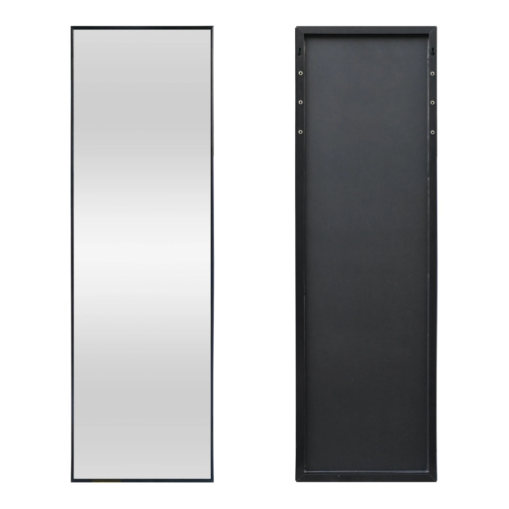 Specchio da Porta Lesina 120 x 37 cm - Nero [en.casa]