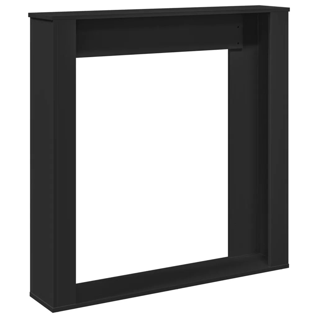 Cornice per Camino Nera 100x20x100 cm in Truciolato CFW6386953