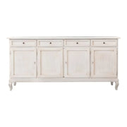 Madia credenza 4 porte legno shabby bianco anticato 205x45x98 - Mobili 2G