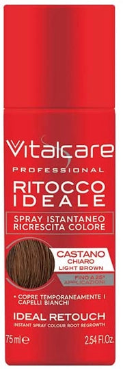 VITALCARE RITOCCO ISTANTANEO PER RICRESCITA DA 75ML COLORE CASTANO CHIARO