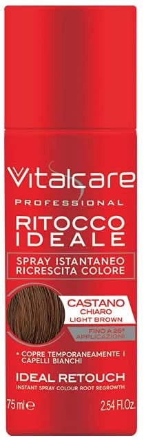 VITALCARE RITOCCO ISTANTANEO PER RICRESCITA DA 75ML COLORE CASTANO CHIARO