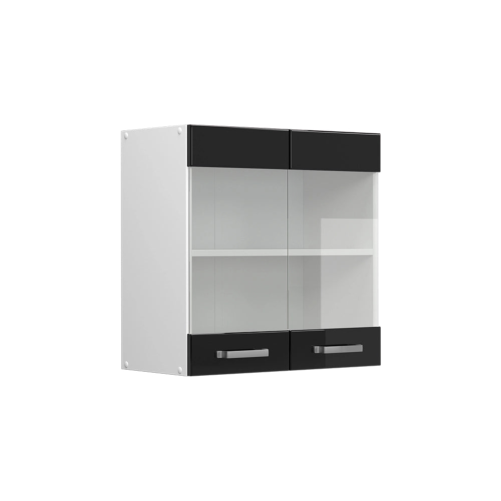 Vicco Frontale cucina Nero lucido 59.2 x 59 cm frontale del mobile per pensile con vetro