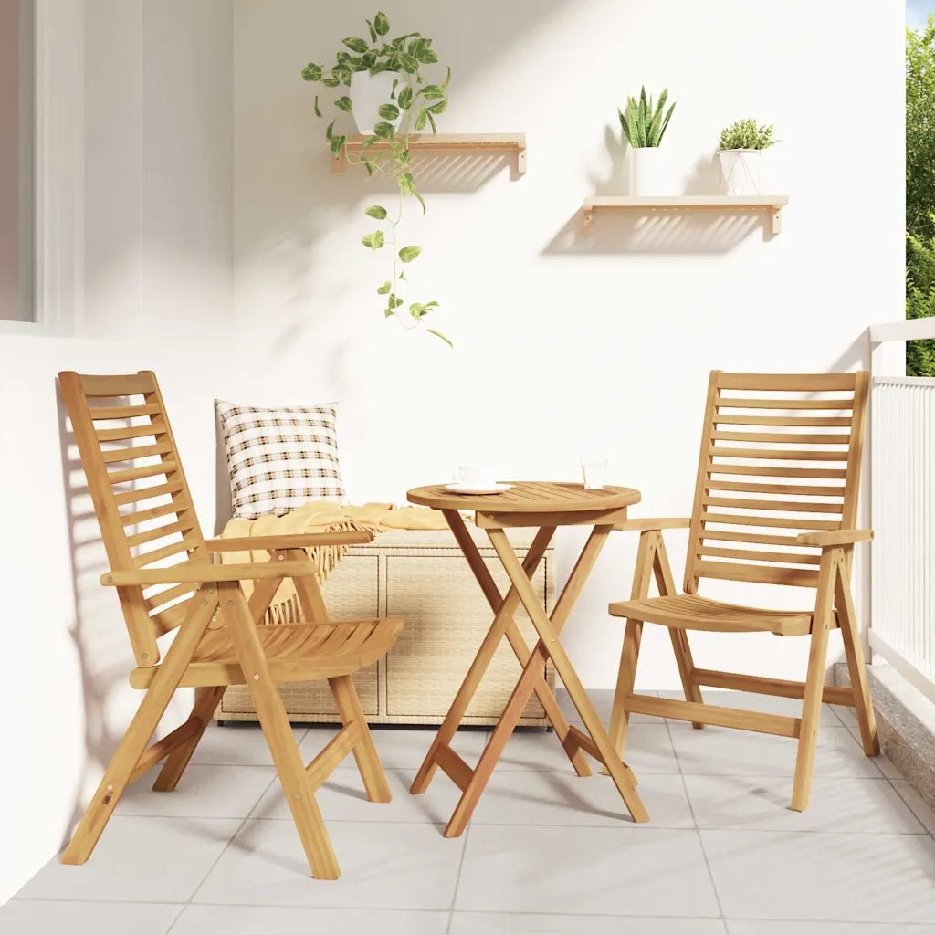 Sedia 2 pcs Marrone 64.5 x 52 x 108 cm Legno di teak solido 42006411