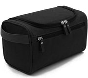 Borsa per bagno per uomo da appendere, grande, impermeabile, con rete e tasca a zip, per il trucco, la notte, il viaggio, per uomini, donne e signore, nero, nero, Unico modello, borsa per bagno