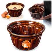 Teglia per torta KADAX con manicotto a camino, in gres, 27 cm, 5 litri.