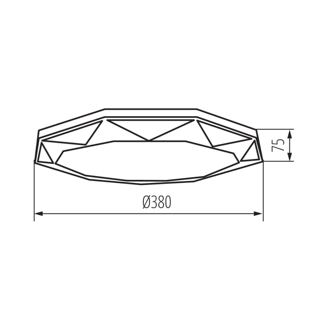 Plafoniera LED Kanlux Carvo tonda 38cm 17,5W bianca