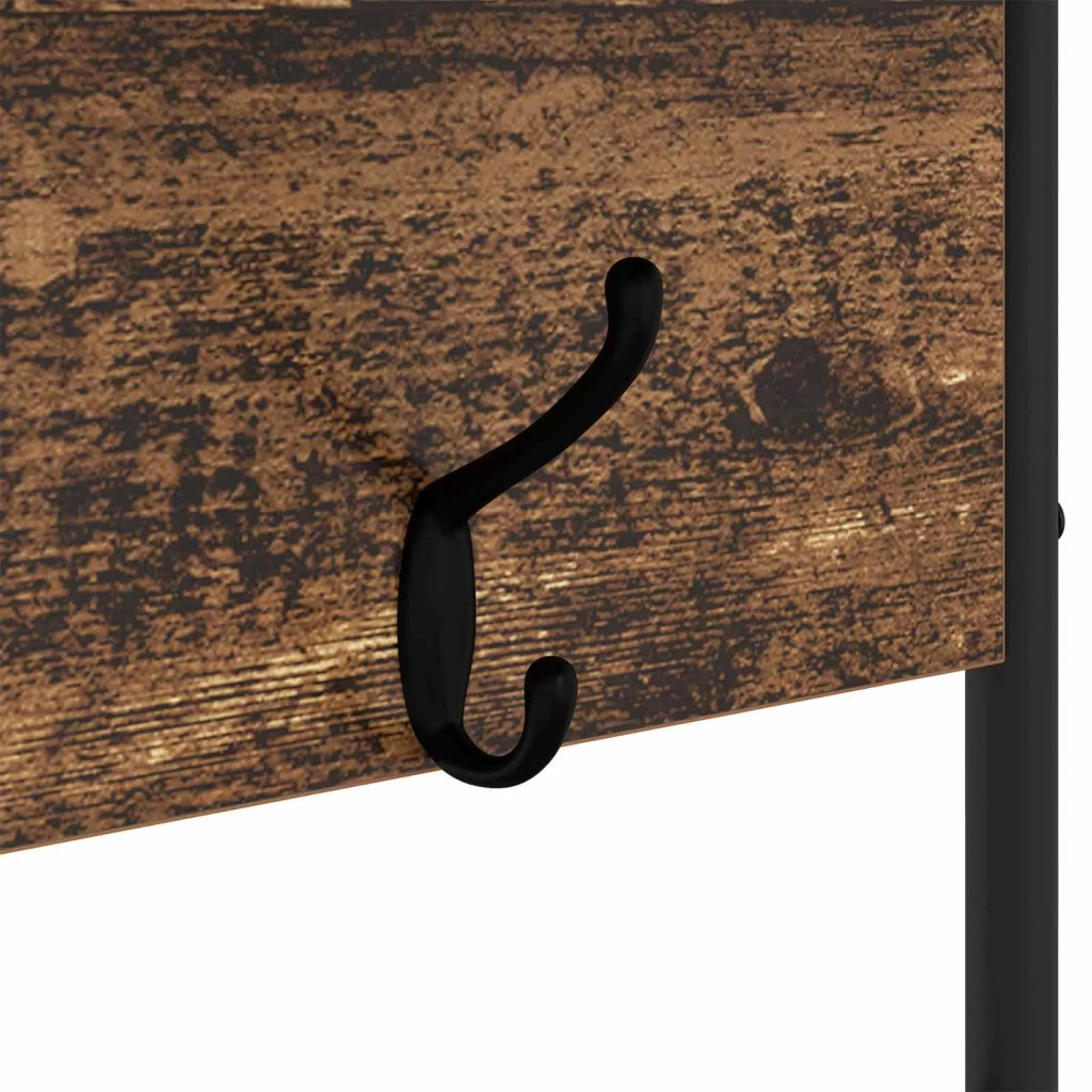 Appendiabiti con panca per scarpe Legno antico 8012036
