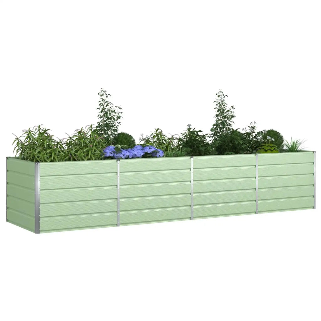 Fioriera Verde Pastello 195 x 100 x 45 cm Acciaio zincato