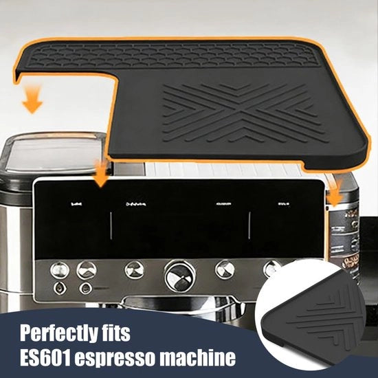 Matte anti-slip per tazze, protezione per superfici di macchina caffè, compatibile con ES601, accessori di alta gamma per baristi - nero